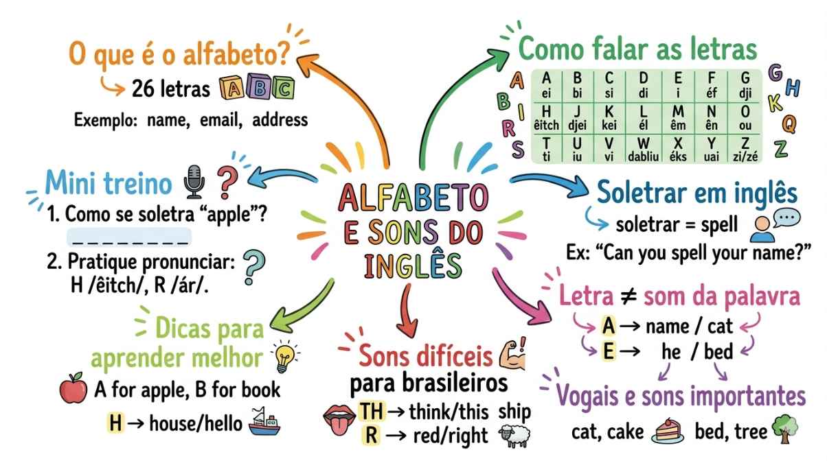 Mapas mentais Fale Inglês Hoje